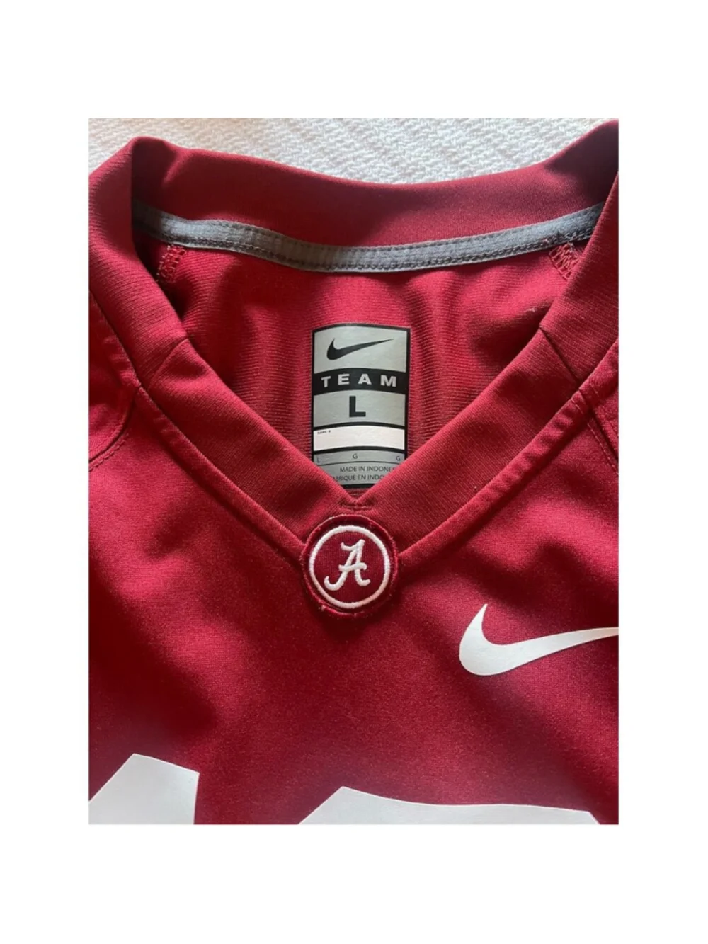University Of Alabama Crimson Tide Adult Nike Jersey #16 L